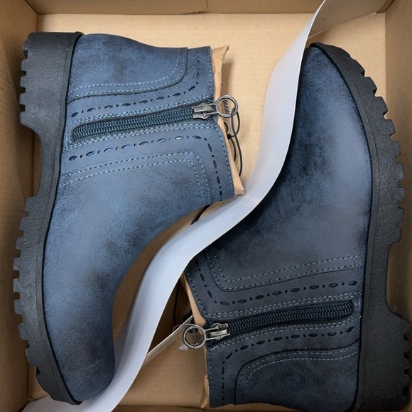 Jsport Womens Jenna Weather Ready Ankle Boots Navy 6 - Picture 1 of 3